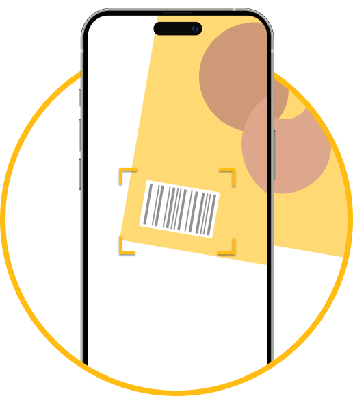 iPhone scanning a barcode for Egg